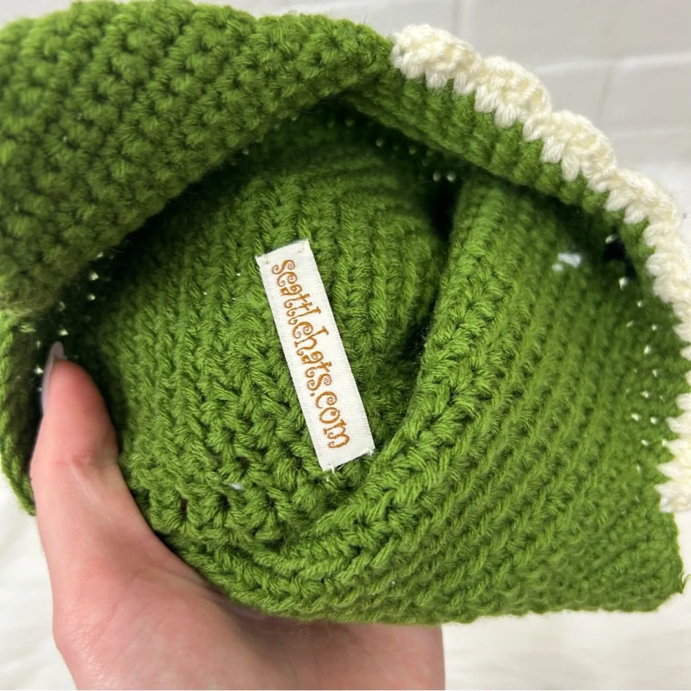 Hand Knit Boys Dinosaur Hat OS